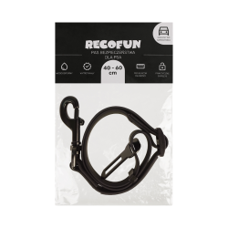 RECOFUN RecoFun pas bezpieczeństwa dla psa z PVC czarny 40-60cm