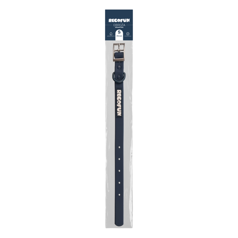 RECOFUN RecoFun Obroża z PVC granatowa M: 45,2cm