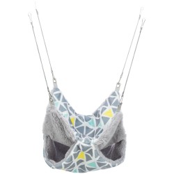 TRIXIE Hamak dwupiętrowy Sunny dla chomików/koszatniczek 30 x 30 cm - wielokolorowe/szare