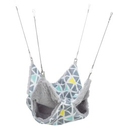 TRIXIE Hamak dwupiętrowy Sunny dla chomików/koszatniczek 30 x 30 cm - wielokolorowe/szare