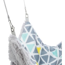 TRIXIE Hamak dwupiętrowy Sunny dla chomików/koszatniczek 30 x 30 cm - wielokolorowe/szare