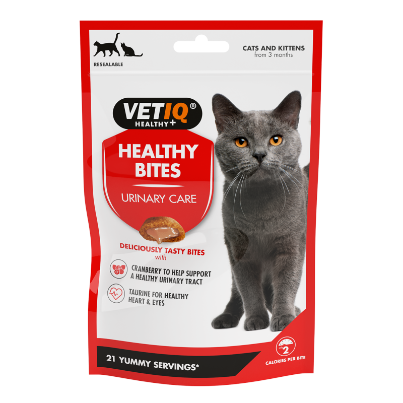 RECOSNACK Vetiq Przysmaki dla kotów i kociąt Układ moczowy Healthy Bites Urinary Care For Cats & Kittens 65g
