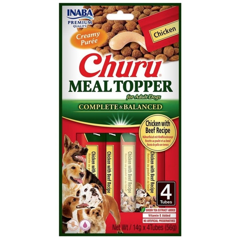 INABA DOG Meal Topper Chicken with Beef Recipe 4x 14g (56g)
