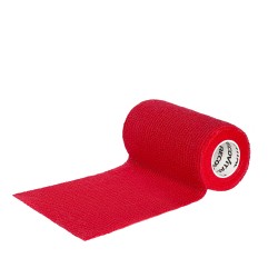 Bandaż kohezyjny czerwony 10 cm x 4,5 m 1 sztuka