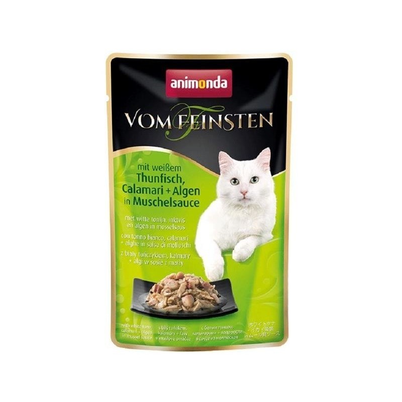 ANIMONDA Cat Vom Feinsten Adult z tuńczykiem i kalmarem z algami w sosie z małży 50g (saszetka)