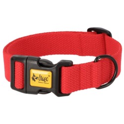 DINGO Obroża z taśmy bawełnianej - czerwona 2,5 x 55 cm