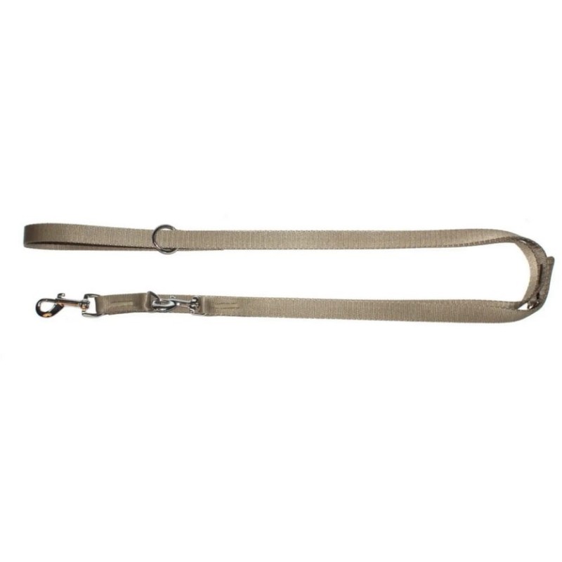 DINGO Smycz przedłużana z taśmy polipropylenowej 1,0cm x 220cm - khaki