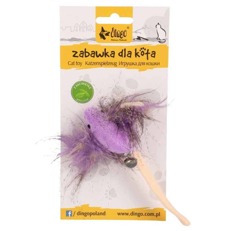 DINGO Zabawka dla kota Monsters Jim 5 cm fioletowa