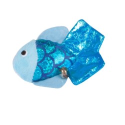 DINGO Zabawka dla kota Rybka 8 cm niebieska