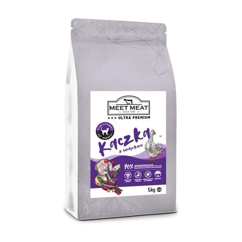 MEET MEAT Cat Adult Sterilised - Kaczka z sardynkami 300g