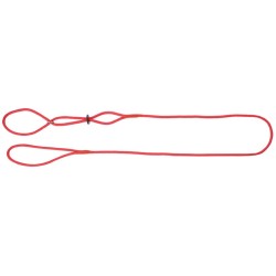DINGO Smycz wystawowa - ringówka 0,8 / 150 cm czerwona Czarny