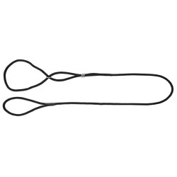 DINGO Smycz wystawowa - ringówka 0,8 / 150 cm czarna Czarny