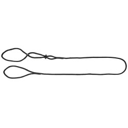 DINGO Smycz wystawowa - ringówka 0,8 / 150 cm czarna Czarny