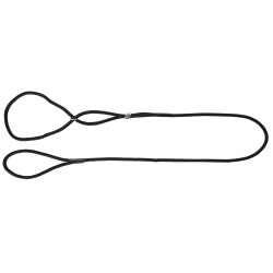 DINGO Smycz wystawowa - ringówka 0,6 / 150 cm - czarna