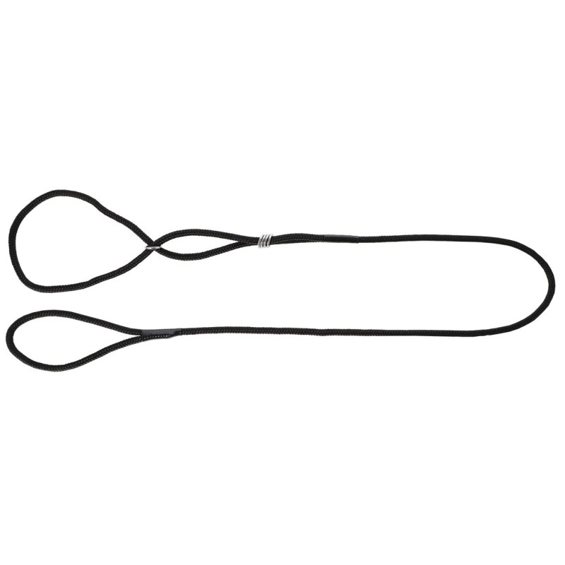 DINGO Smycz wystawowa - ringówka 0,6 / 150 cm - czarna