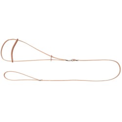 DINGO Smycz skórzana wystawowa - ringówka 0,6 / 150 cm natura