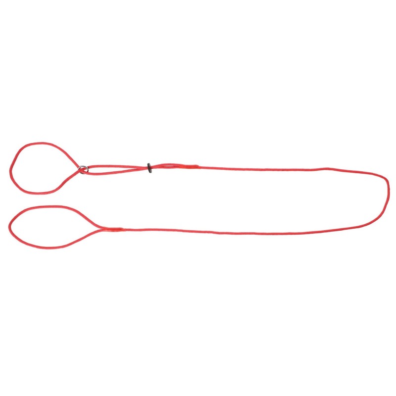 DINGO Smycz wystawowa - ringówka 0,4 / 150 cm czerwona