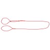 DINGO Smycz wystawowa - ringówka 0,4 / 150 cm czerwona