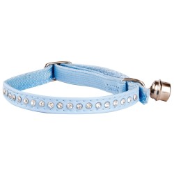 DINGO Obroża Glamour dla kota 1,0 x 29 cm błękitna