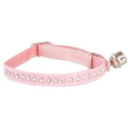 DINGO Obroża Glamour dla kota 1,0 x 29 cm różowa