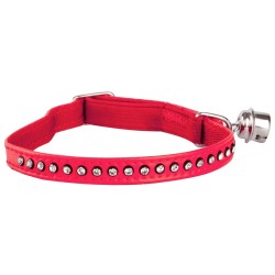 DINGO Obroża Glamour dla kota 1,0 x 29 cm czerwona