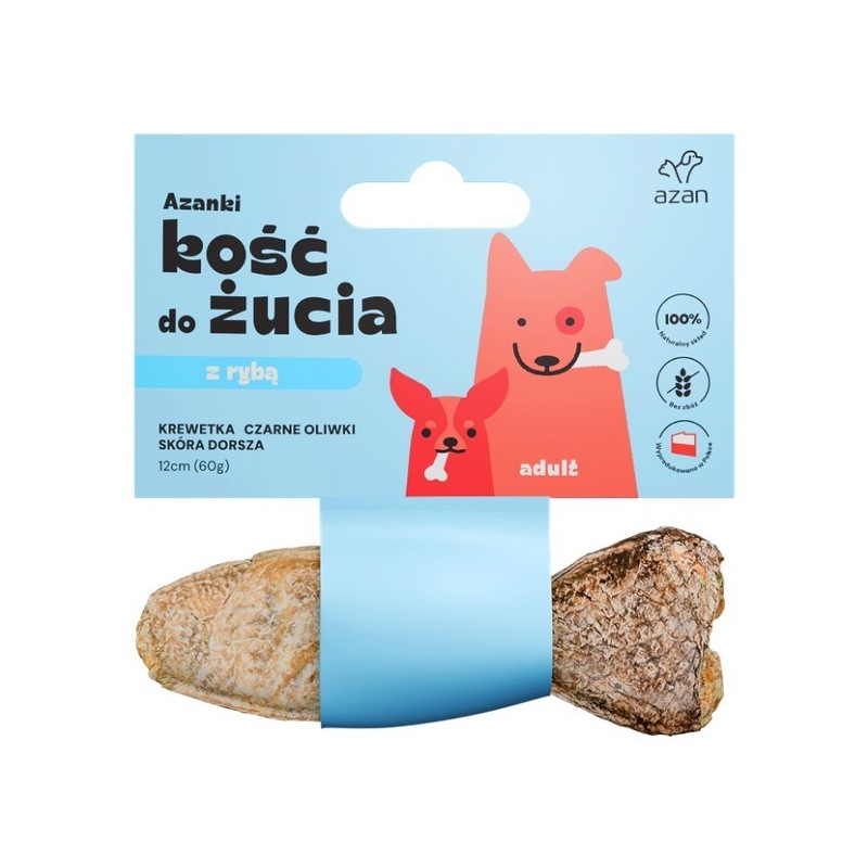 AZANKI Kość z krewetką skórze dorsza 12 cm