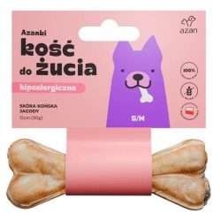 AZANKI Kość hipoalergiczna ze skóry końskiej z jagodami 17 cm