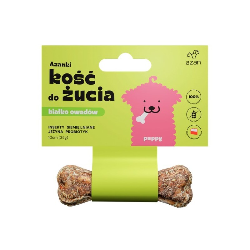 AZANKI Kość z insektami i probiotykiem PUPPY 10 cm