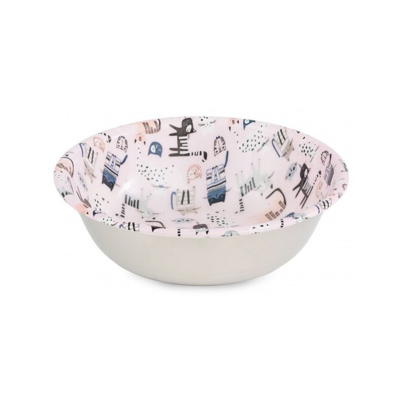 BARRY KING Miska dla kota ze stali nierdzewnej COLORFUL KITTENS 350 ml