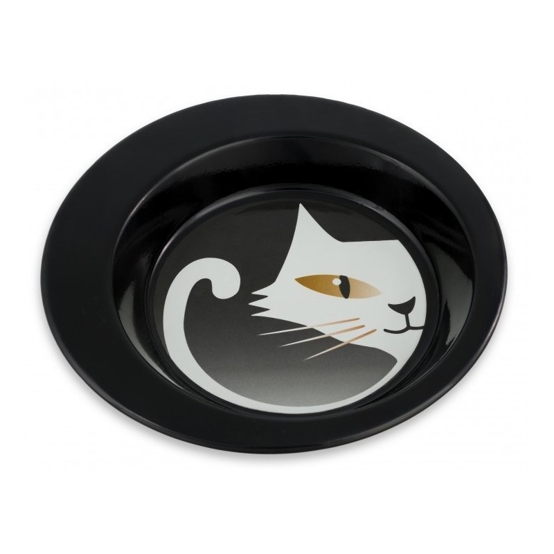 BARRY KING Miska dla kota ze stali nierdzewnej 325ml - czarna