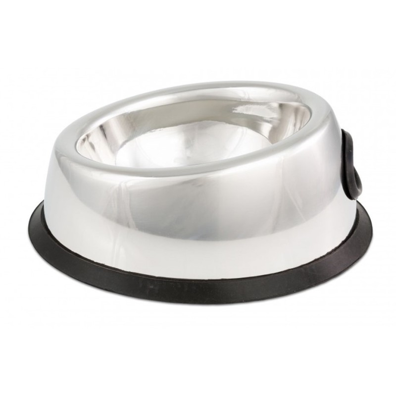 BARRY KING Miska dla psa owalna ze stali nierdzewnej antypoślizgowa z podwyższoną ścianką 380 ml