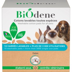 FRANCODEX Biodene Bawełniane płatki kosmetyczne dla zwierząt 10 sztuk