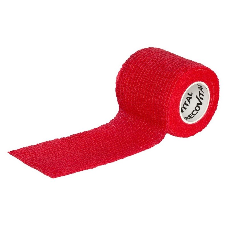 RECOVITAL Bandaż kohezyjny czerwony 5 cm x 4,5 m 1 sztuka