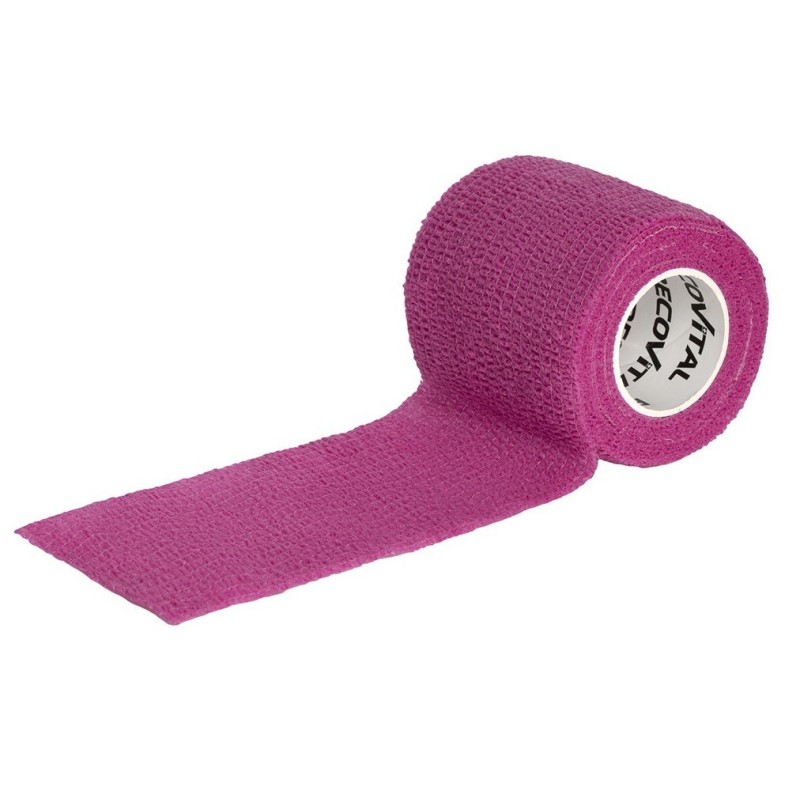 RECOVITAL Bandaż kohezyjny różowy 5 cm x 4,5 m 1 sztuka