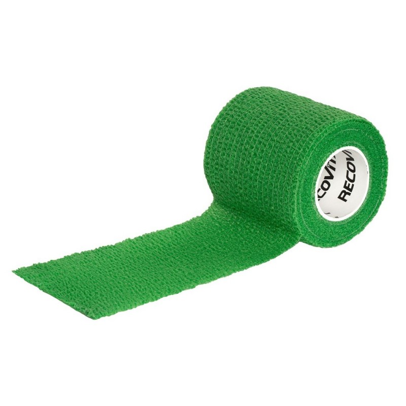 RECOVITAL Bandaż kohezyjny zielony 5 cm x 4,5 m 1 sztuka