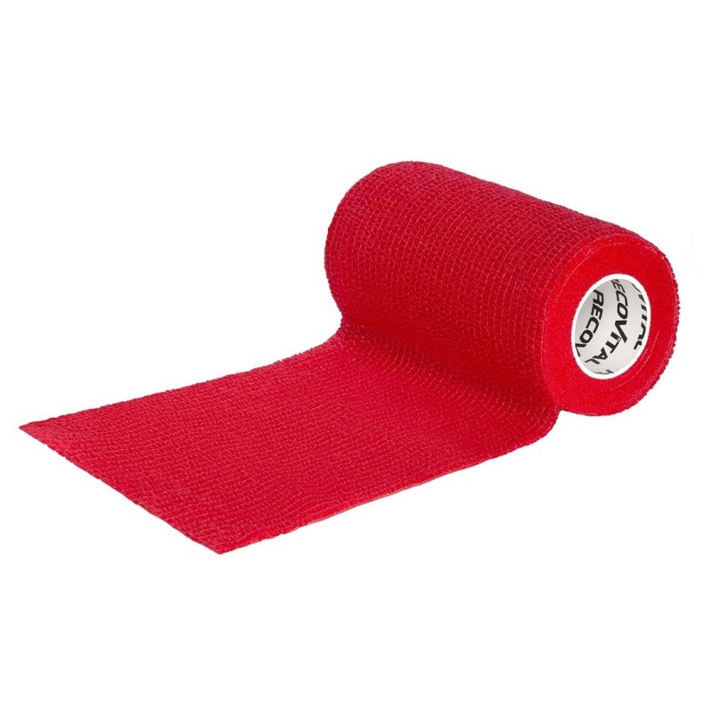RECOVITAL Bandaż kohezyjny czerwony 10 cm x 4,5 m 1 sztuka
