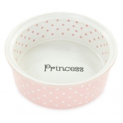 BARRY KING Miska dla kota/psa ceramiczna z napisem Princess 12 cm - różowa