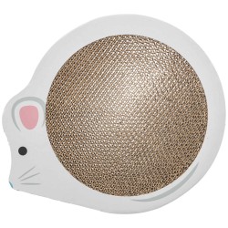 TRIXIE Drapak Kartonowy Junior w kształcie myszy 35 x 2.5 x 29.5 cm - biały