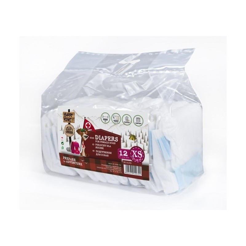 BARRY KING Pieluchy dla suczek - 12 szt XL
