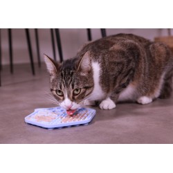 ZOLUX Silikonowa mata do lizania dla kota 18,5 x 15,5 cm - niebieska