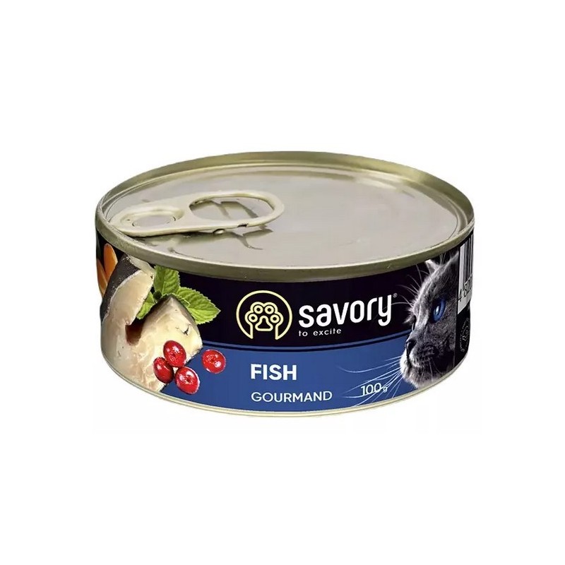 SAVORY Cat Adult Fish 100g (puszka)