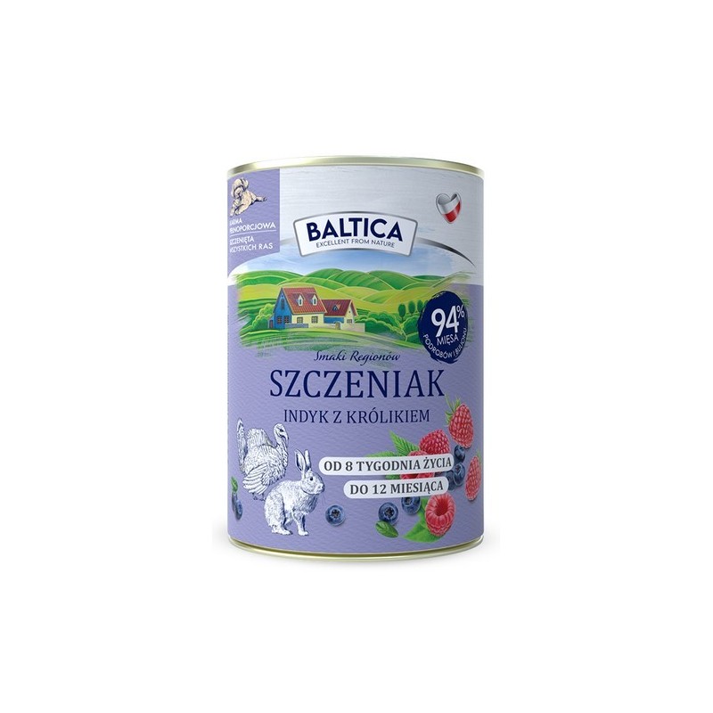 BALTICA SMAKI REGIONÓW Szczeniak Indyk-Królik 400g