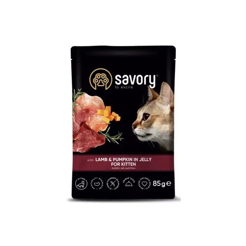 SAVORY Cat Kitten Salmon and Carrot 85g (saszetka)