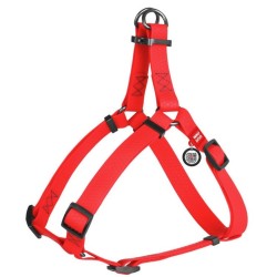 WAUDOG Waterproof szelki wodoodporne z QR-paszportem, metalowa klamra fastex - czerwony XS