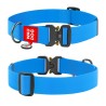 WAUDOG Waterproof obroża wodoodporna z QR-paszportem, metalowa klamra fastex - niebieski S