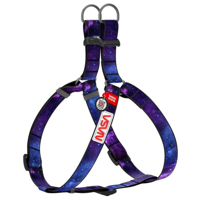 WAUDOG Nylon szelki z QR-paszportem wzór NASA21 M