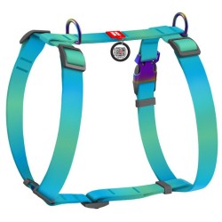 WAUDOG Nylon Recycled szelki anatomiczne w kształcie litery H z QR-paszportem gradient niebieski L