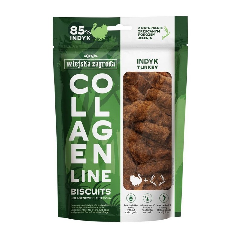 WIEJSKA ZAGRODA PIES Kolagenowe ciasteczka Indyk 90g