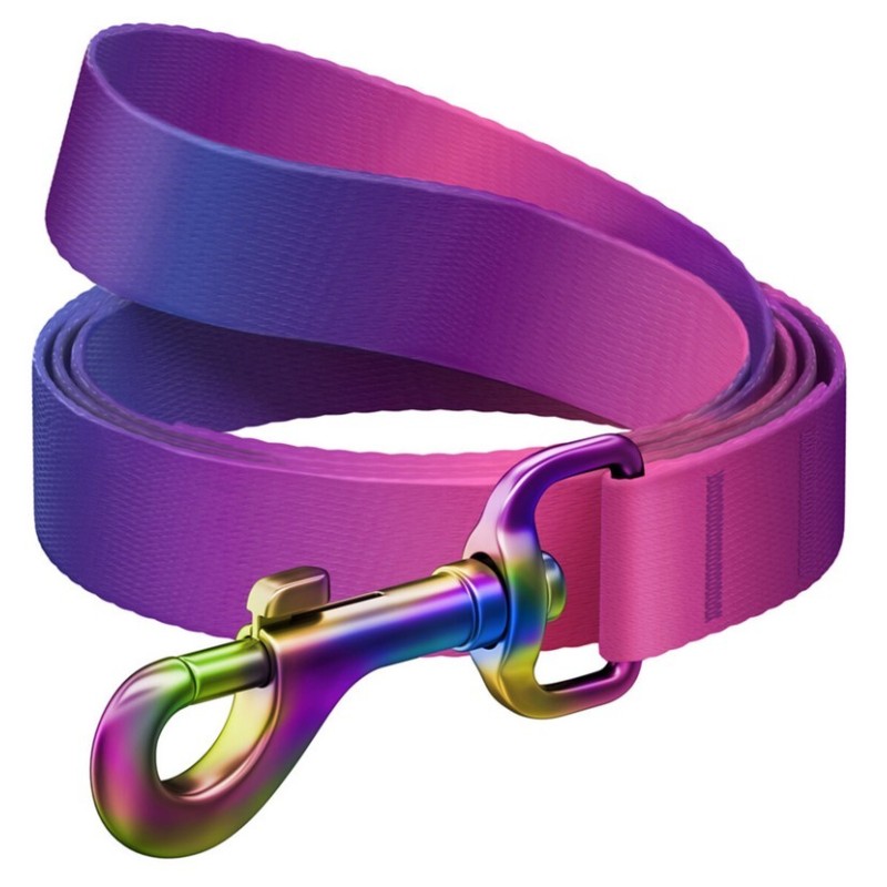WAUDOG Nylon Recycled smycz nylonowa gradient fioletowy M