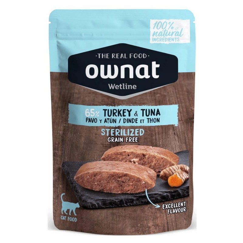 OWNAT WetFood Cat Sterilized - Indyk i Tuńczyk w Rosole 85g